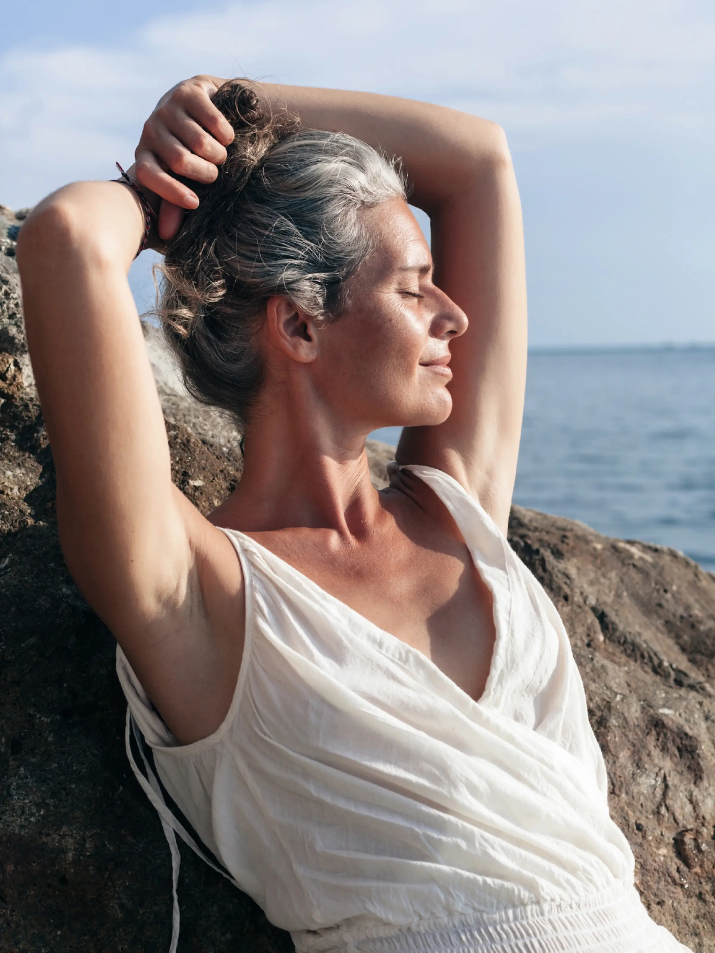 Woman embracing perimenopause and menopause wellness